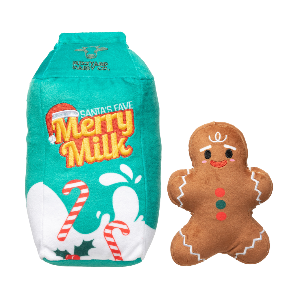FuzzYard Juguete de Navidad - Merry Milk & Gingerbread (pack de 2)