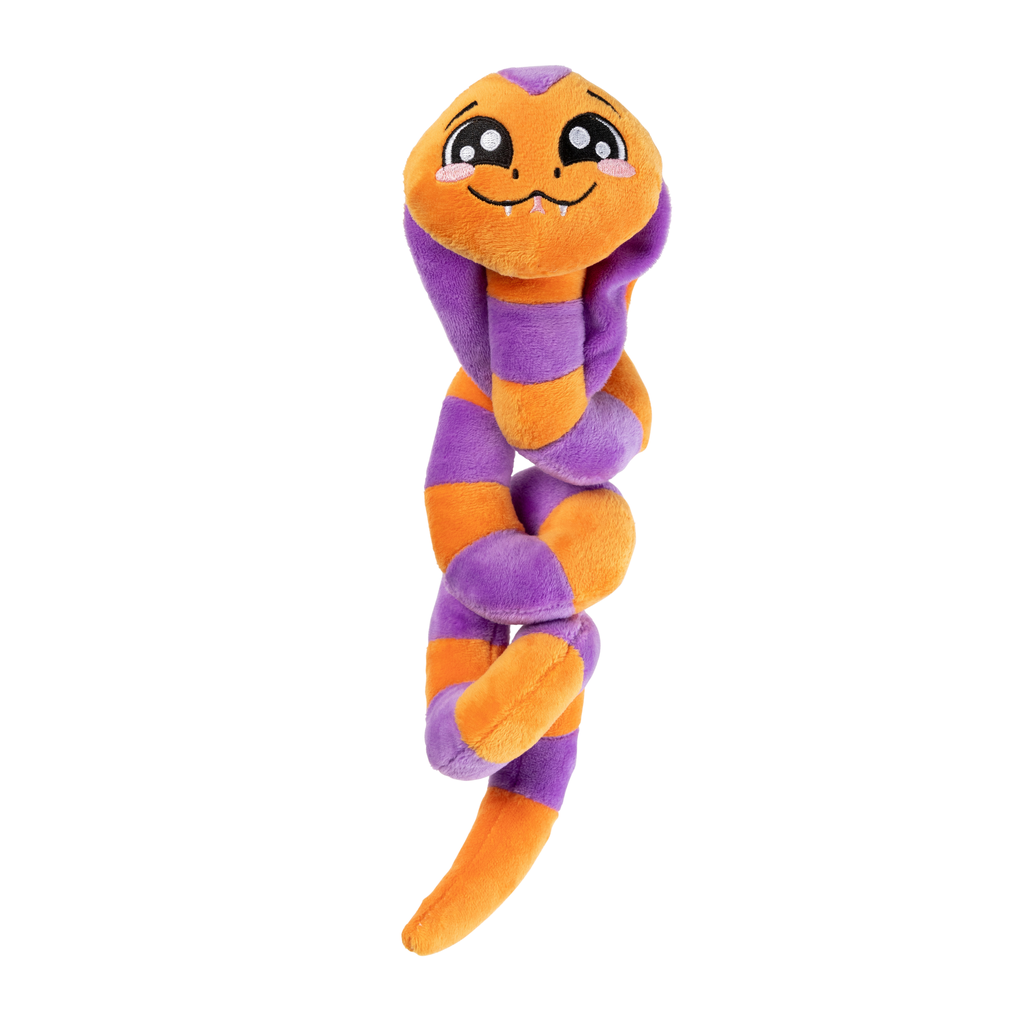 Peluche de Halloween para perros FuzzYard Sss-teven The Snake con forma de serpiente a rayas