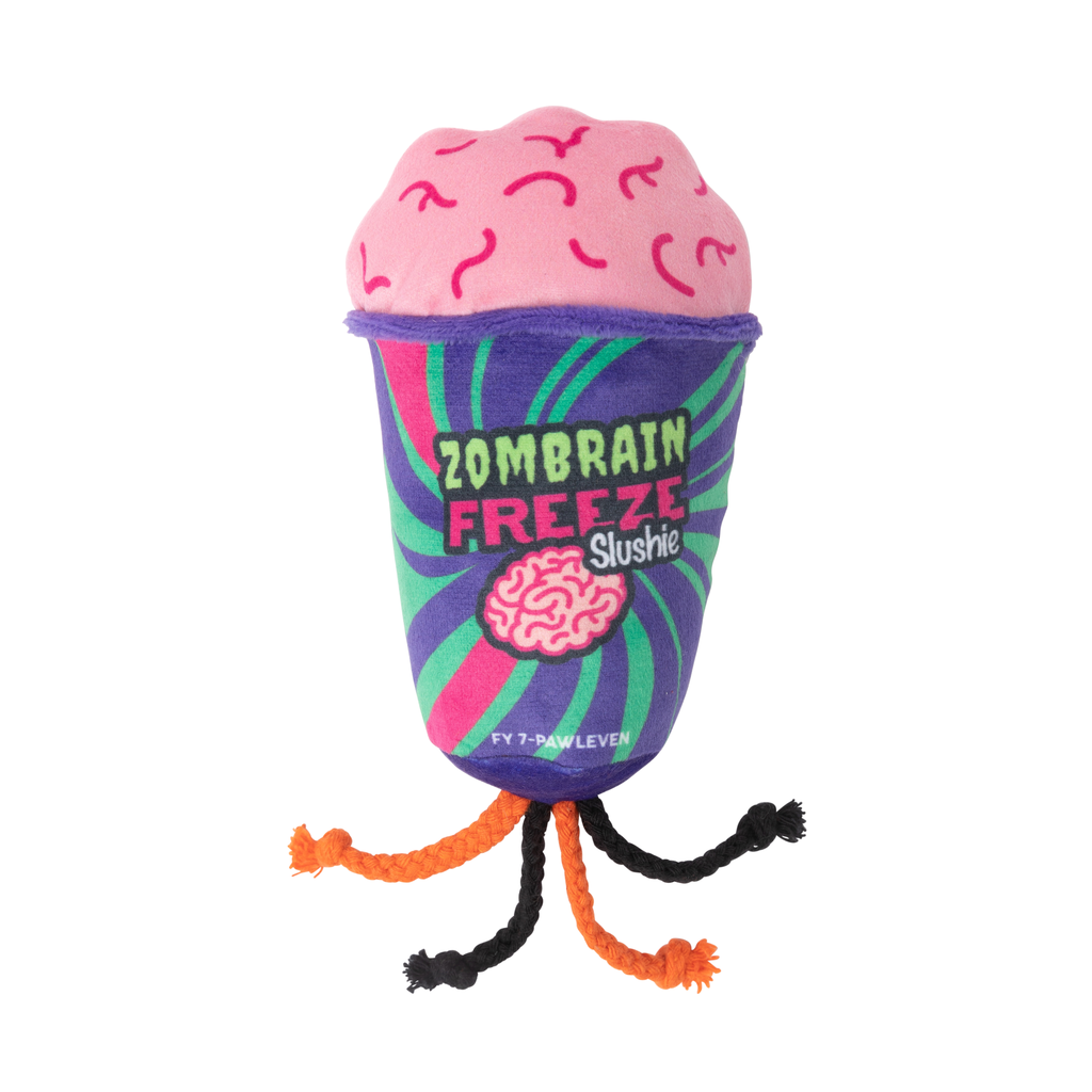Juguete de Halloween para gatos FuzzYard Zombrain Freeze Slushie con forma de granizado