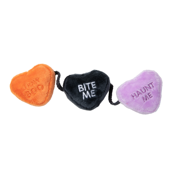 SPOOKY CANDY HEARTS STRING - CAT TOY