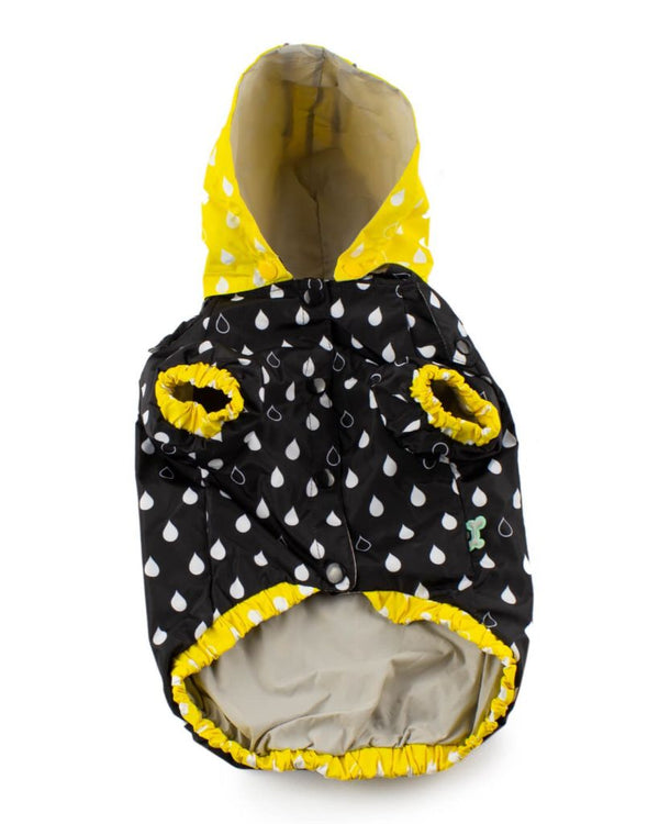 Dog Raincoat - Drops Yellow