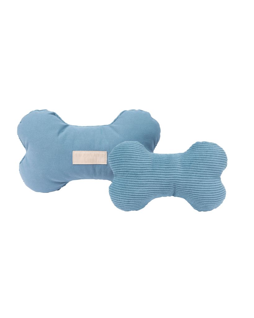 FuzzYard Life French Blue Bone Shaped Dog Toy