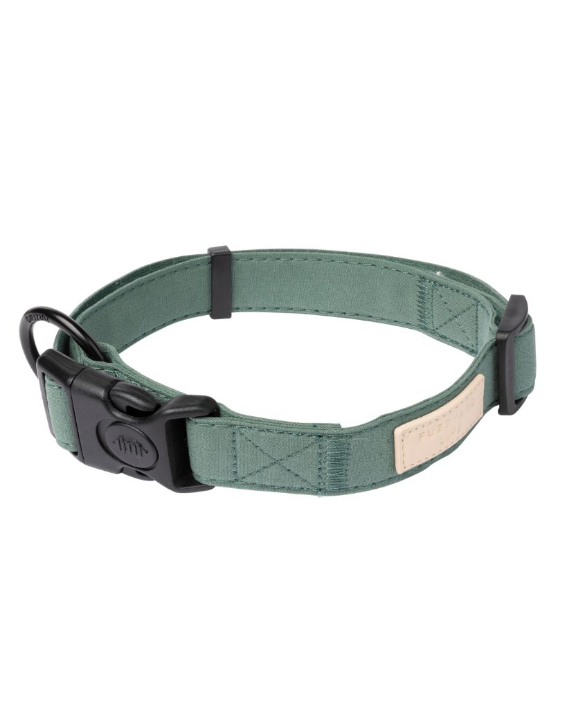 FuzzYard Life Myrtle Green Cotton Dog Collar