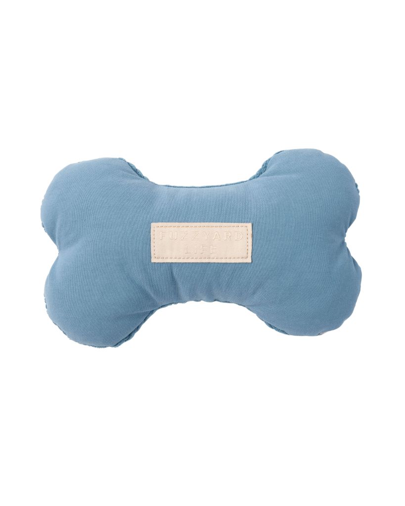 FuzzYard Life French Blue Bone Shaped Dog Toy